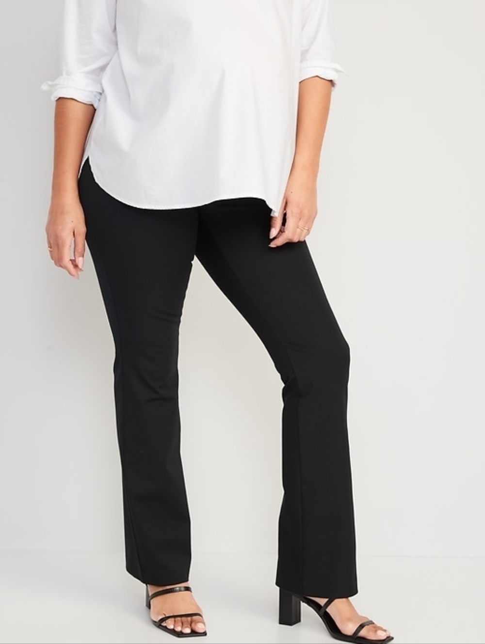 Old Navy Maternity Pixie Flare Pants Black Size 12 Stretch NWT